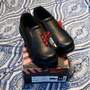Men's Size 14 Brazos Black Steel Toe Work Shoes NWT